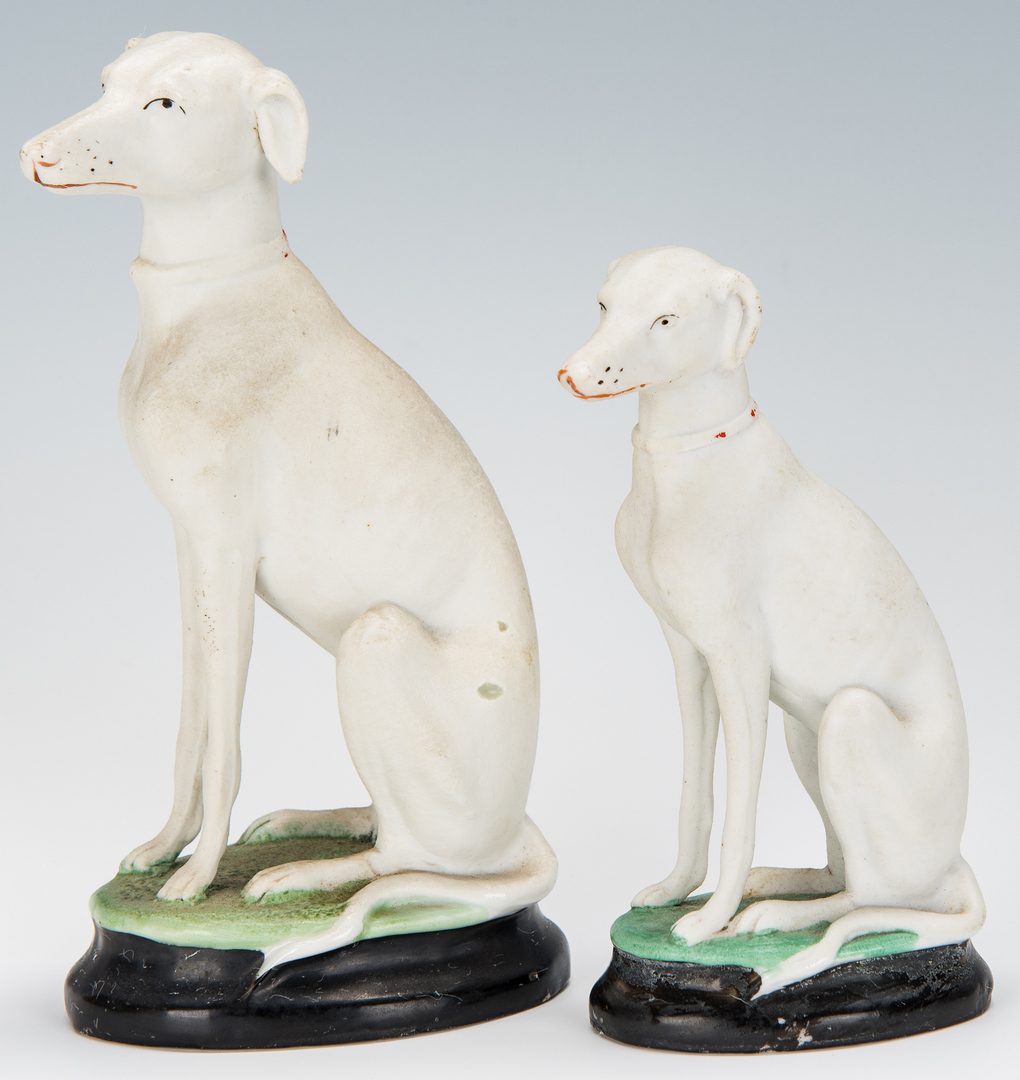 Lot 174: Group of 6 Parian Ware Dog Figures