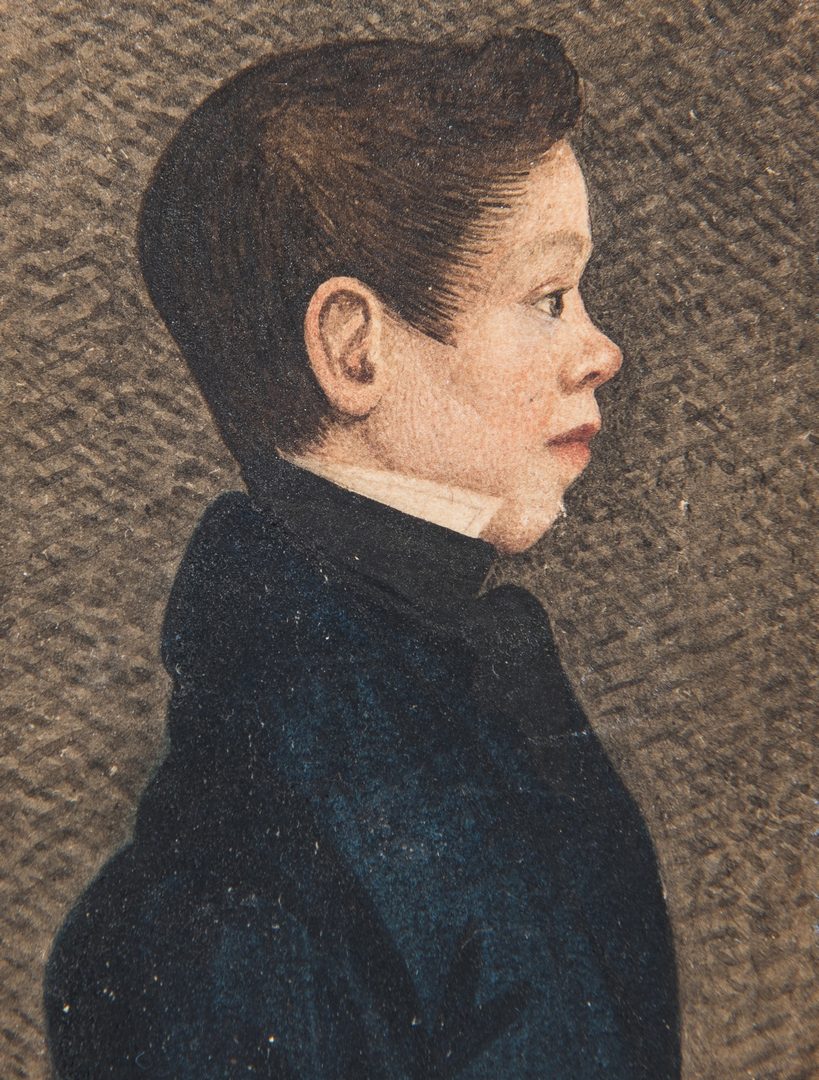 Lot 182: Signed Miniature Portrait, J.W. Thomas 1824