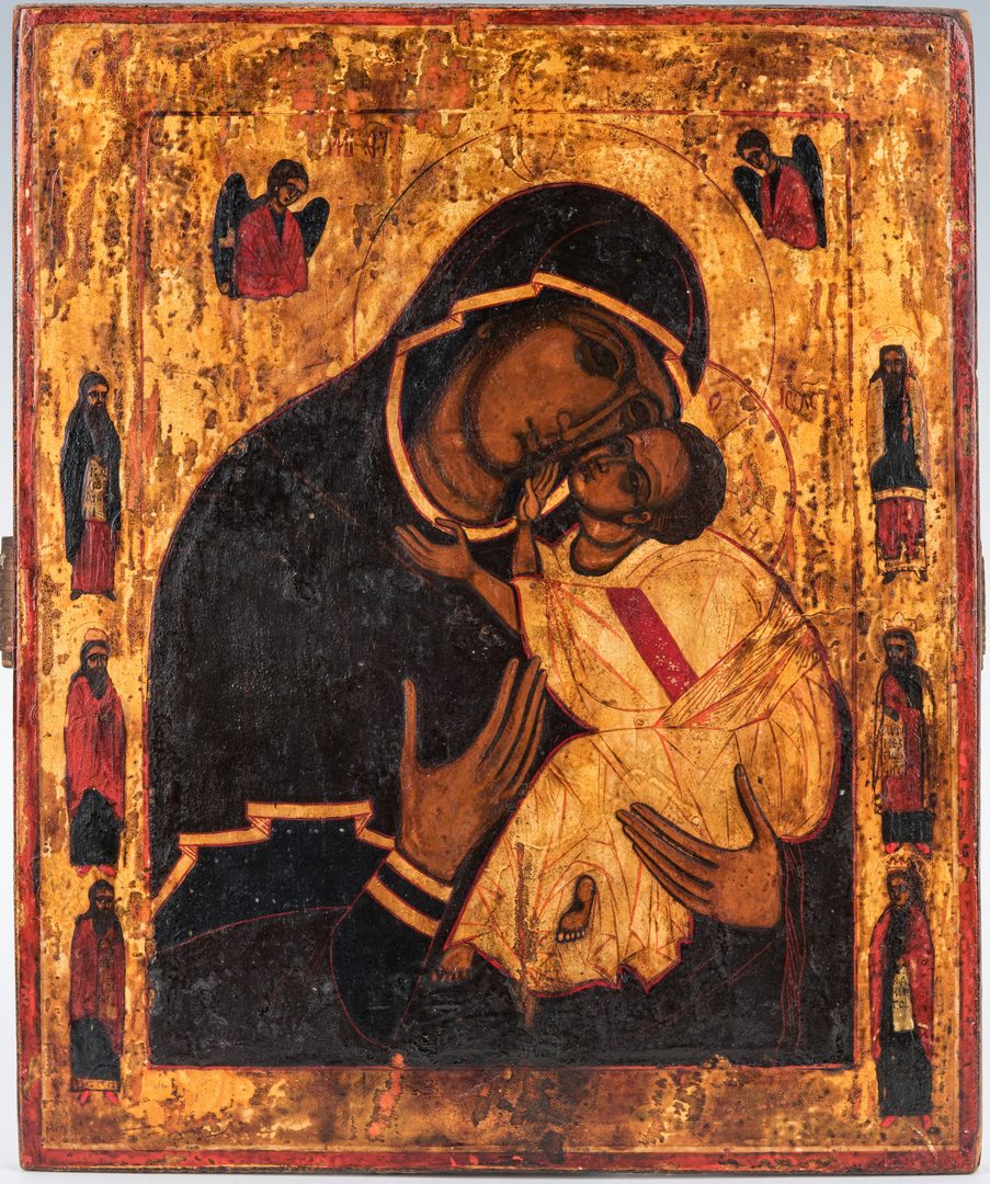 Lot 183: Romanian or Greek Orthodox Madonna & Child Icon