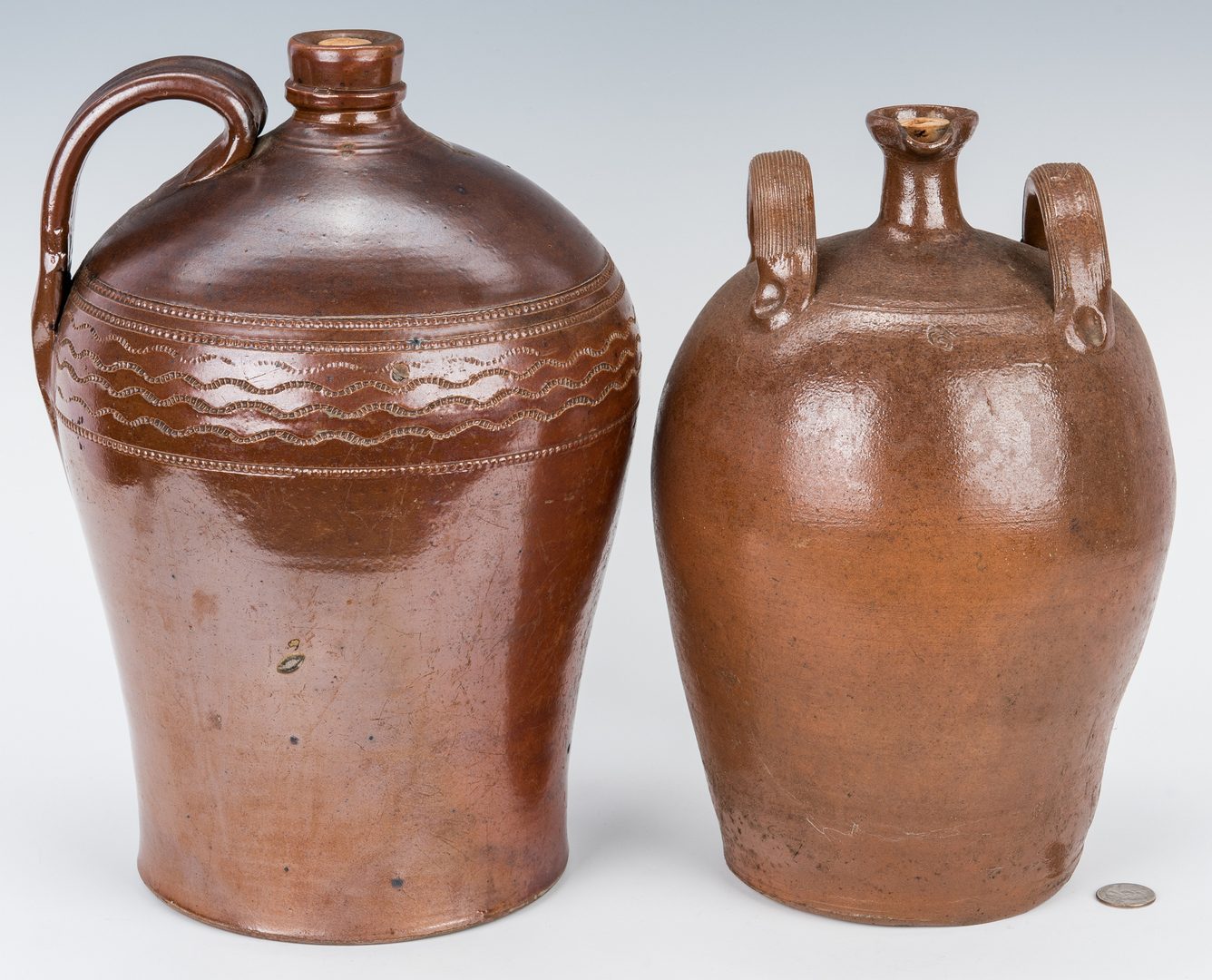 Lot 191: 2 English Stoneware Pottery Jars