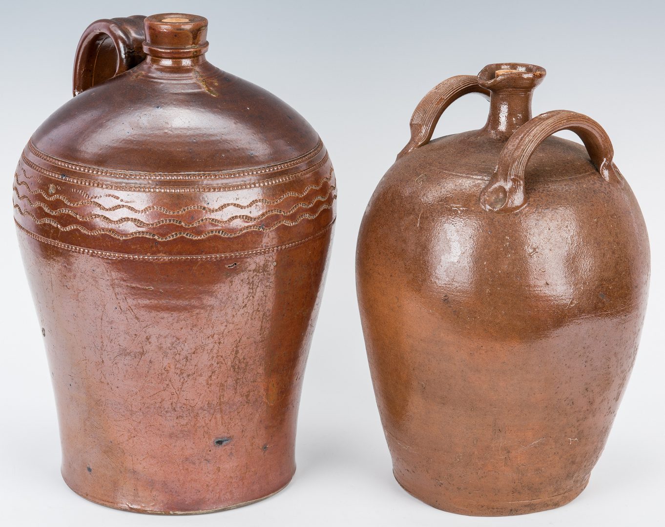 Lot 191: 2 English Stoneware Pottery Jars