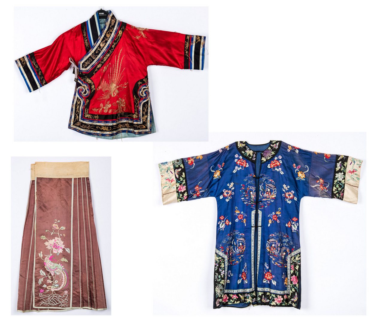 Lot 20: 2 Asian Kimono & Skirt, Early 20th Cent.