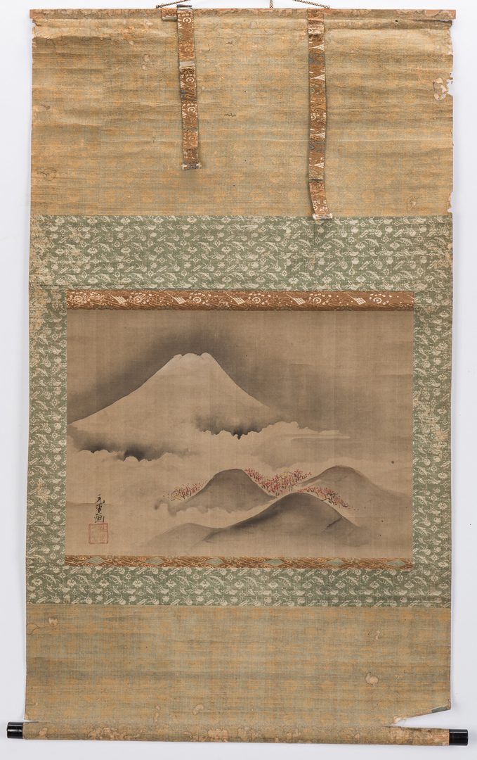 Lot 234: Edo Scroll, Mount Fuji