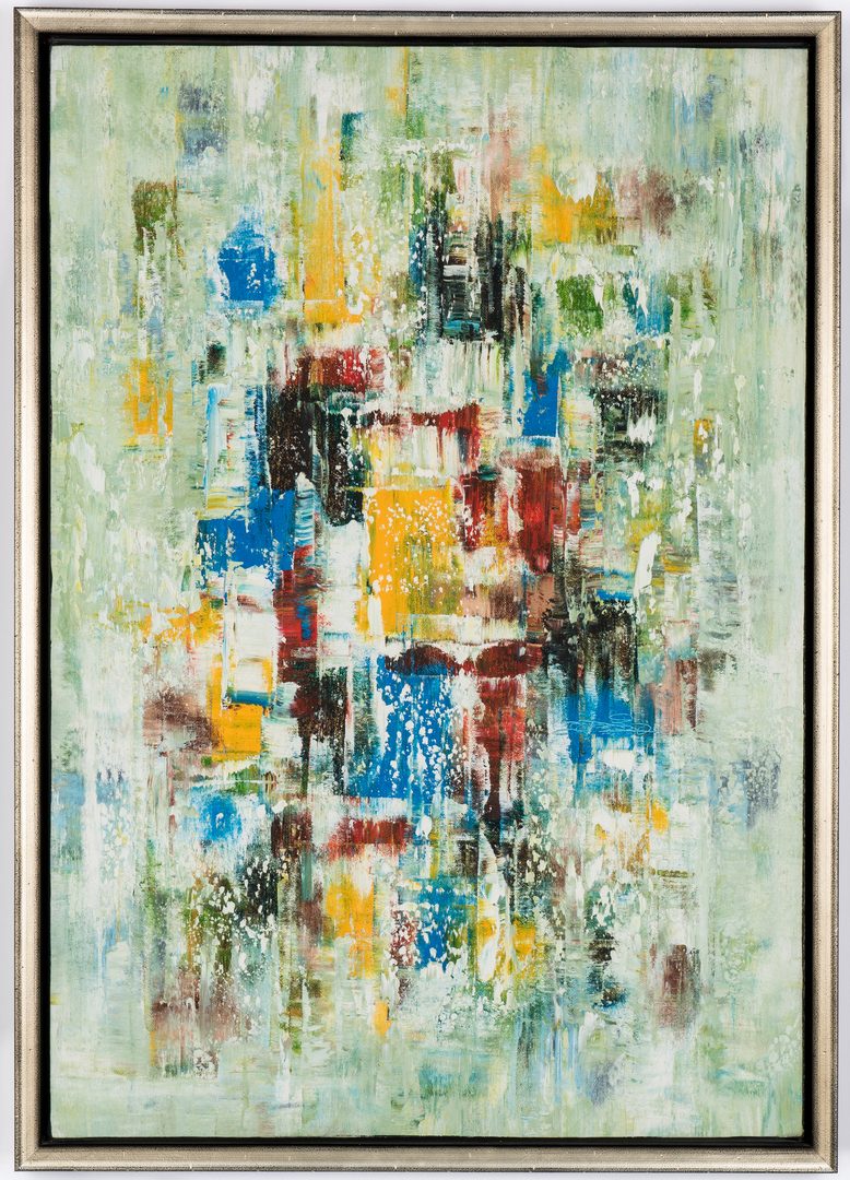 Lot 259: Signed Abstract Expressionist O/C Painting