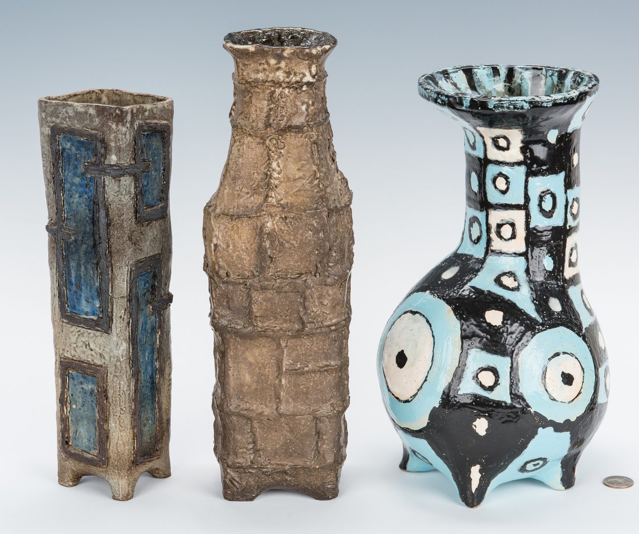 Lot 267: 3 Olen Bryant Ceramic Vases