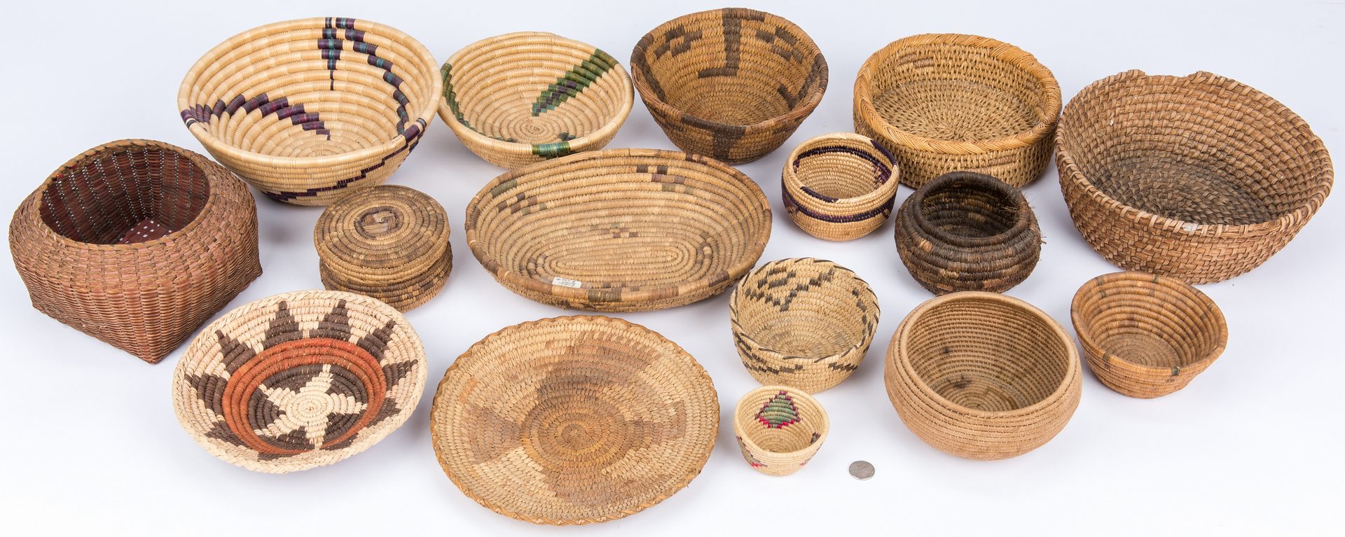 Lot 276: 16 Assorted Native American Baskets