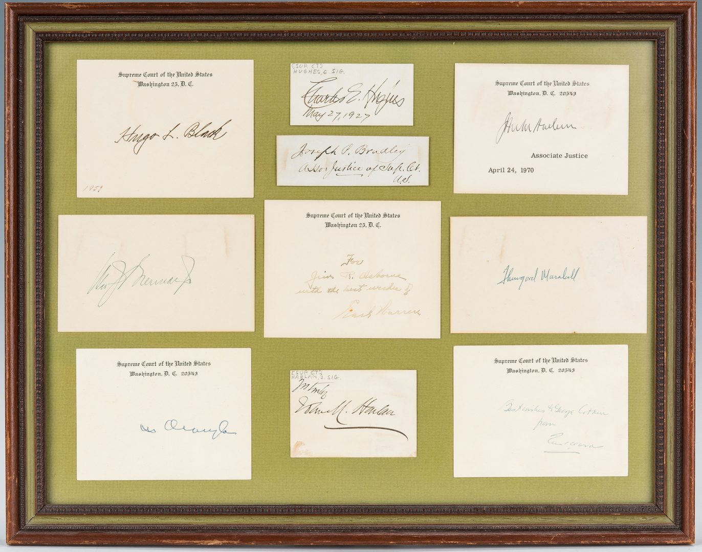 Lot 298: Group of Supreme Court Autographs and Ephemera