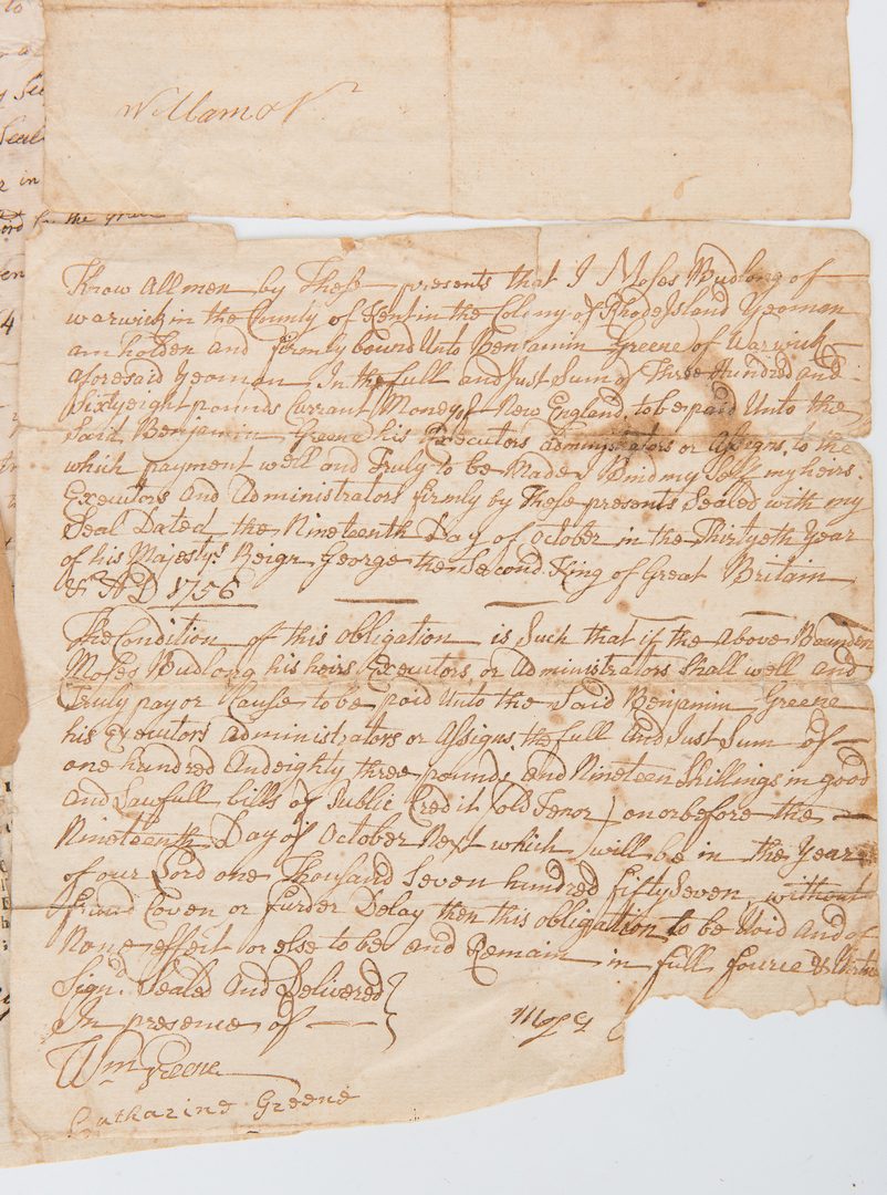 Lot 308: Budlong Family, Early American Archive