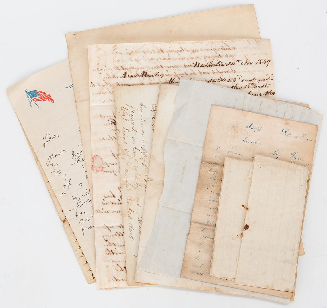Lot 313: Edward D. Hicks Family, Nashville, TN Archive, 200 plus items