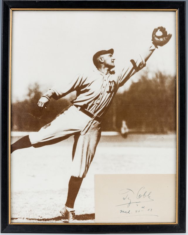Lot 320: Ty Cobb Cut Autograph & Photograph