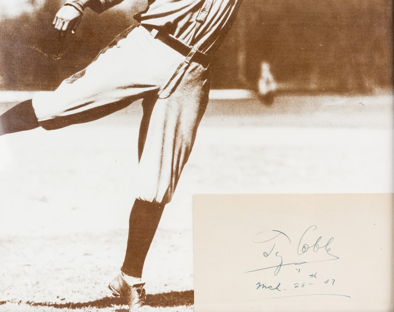 Lot 320: Ty Cobb Cut Autograph & Photograph
