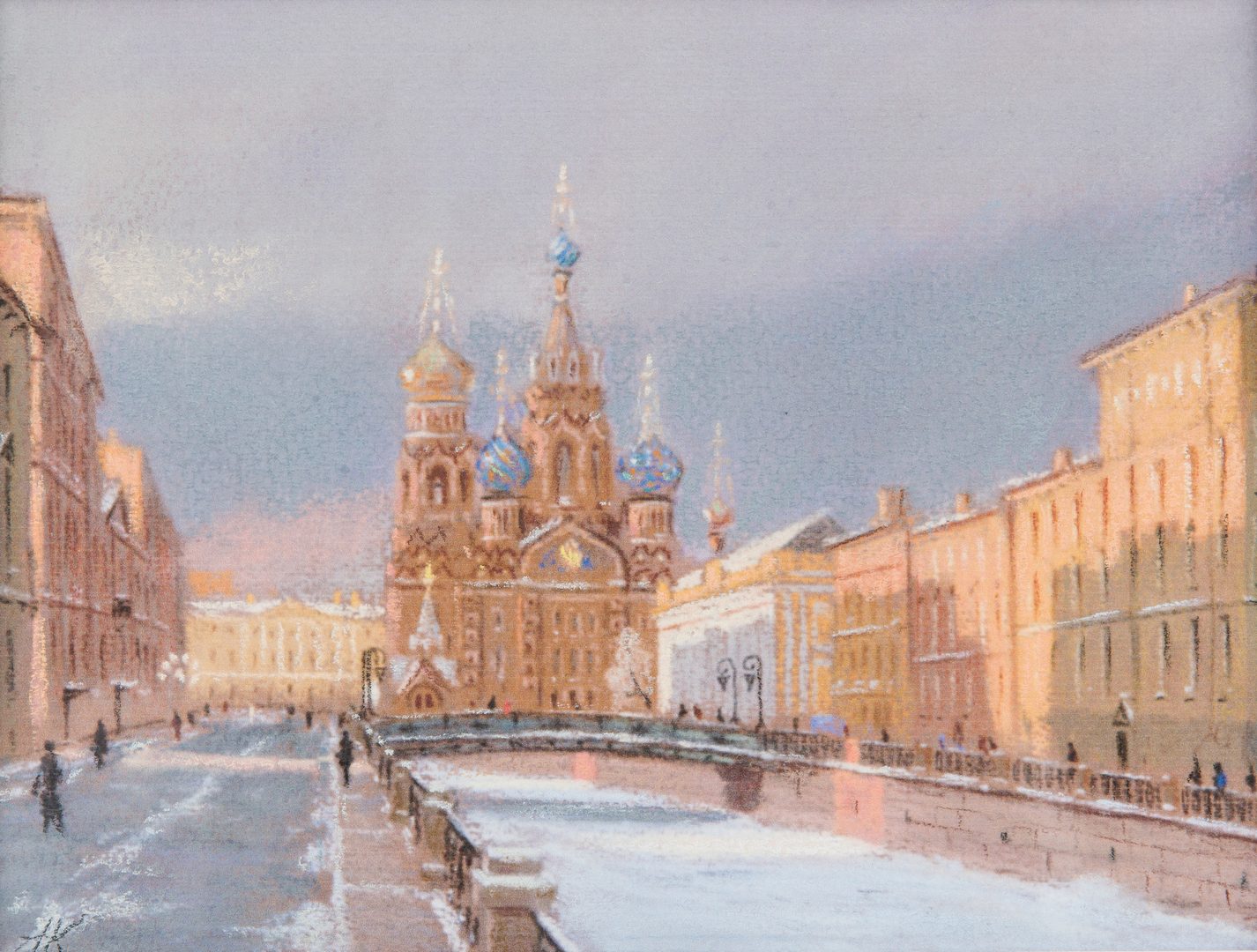 Lot 336: 2 Signed Russian School Watercolor Cathedral Paintings