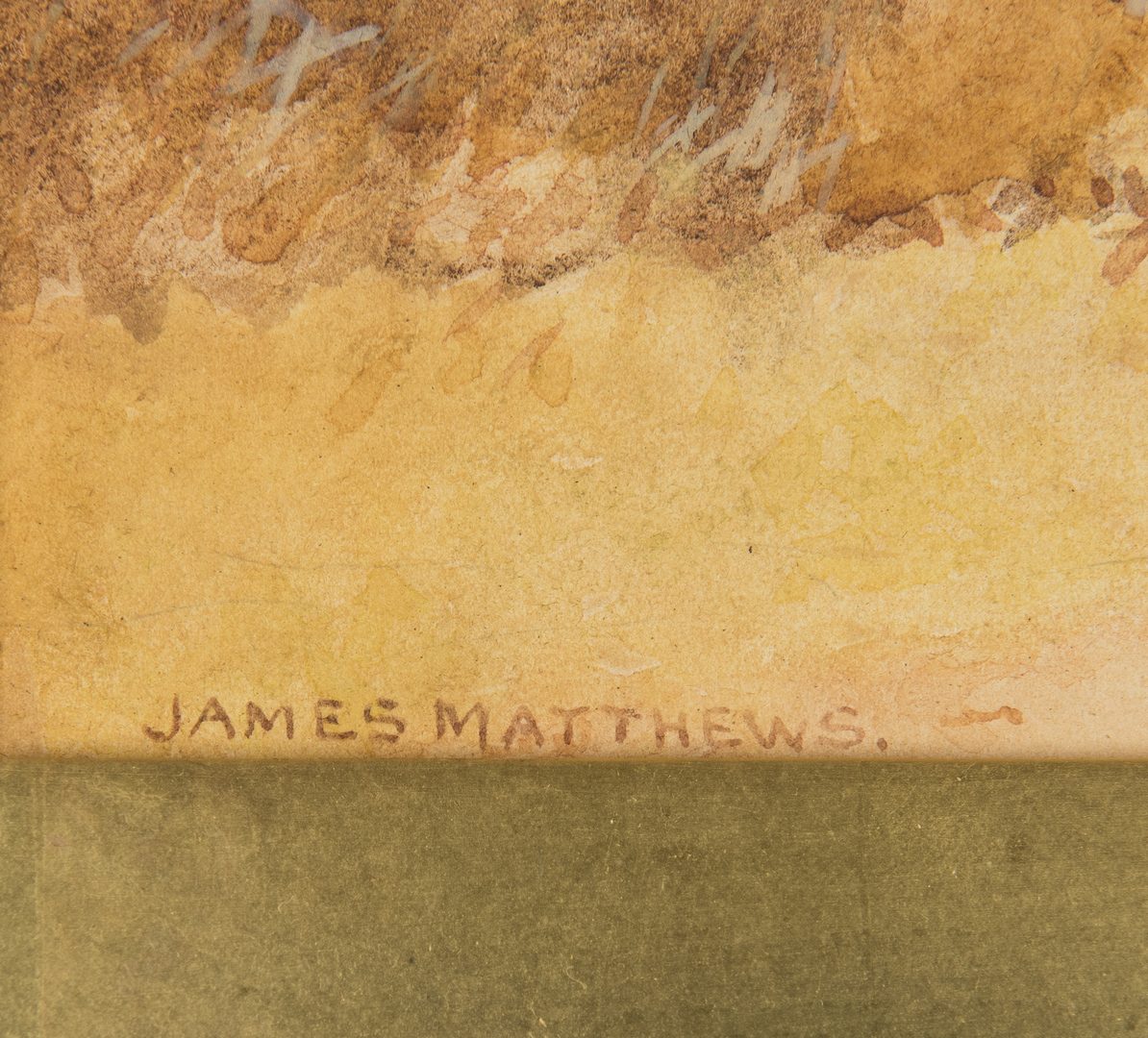 Lot 344: James Matthews Watercolor, "English Countryside"