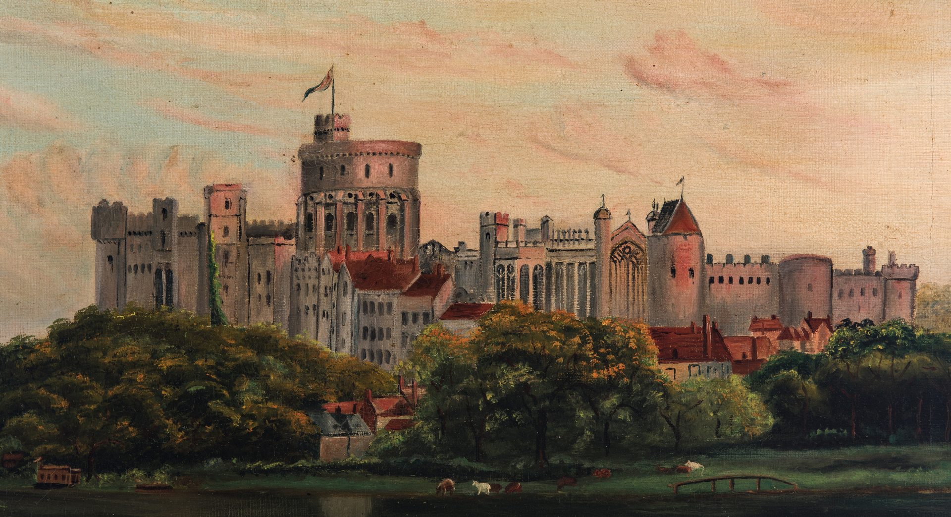 Lot 346: Signed British O/C, Windsor Castle
