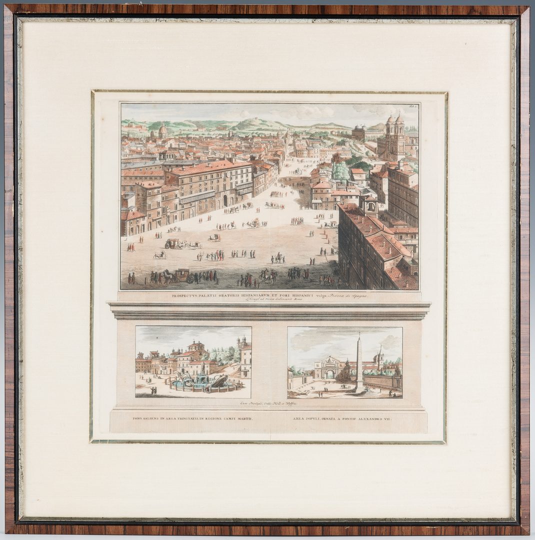 Lot 349: Engraved Views of Rome incl. Quirinal Palace