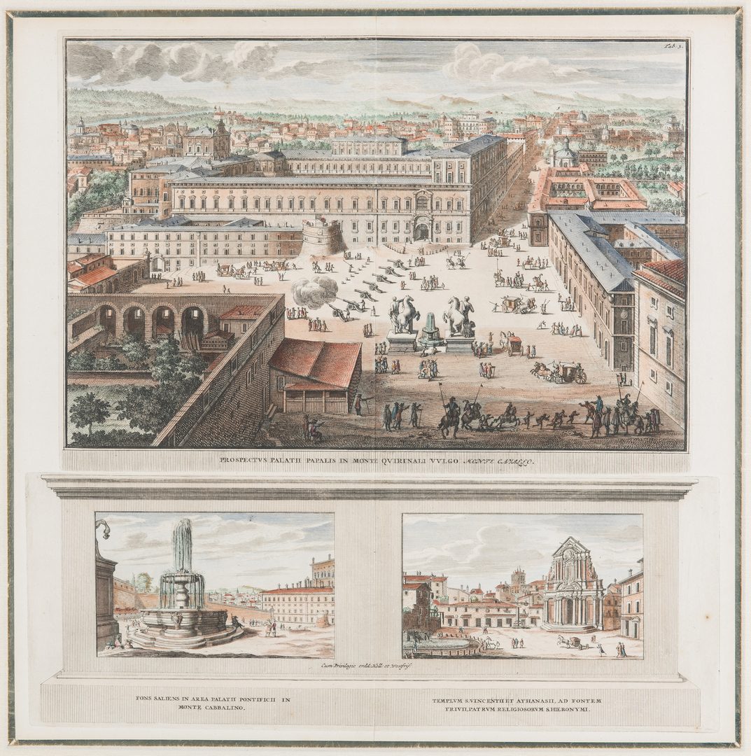 Lot 349: Engraved Views of Rome incl. Quirinal Palace