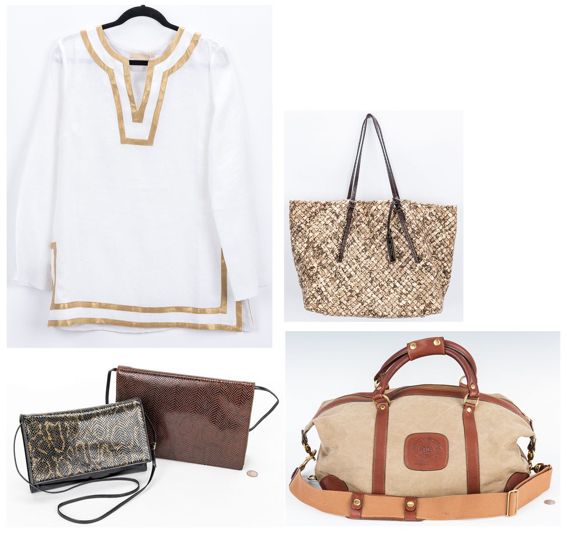 Lot 354: 5 Fashion Items, incl. Fendi, Michael Kors, Ghurka Duffel