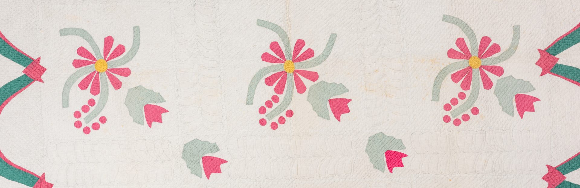 Lot 356: 2 Southern 19th c.  Floral Quilts