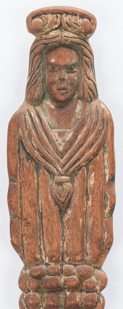 Lot 368: Pr. Polychrome Painted Wood Figures, Male & Female