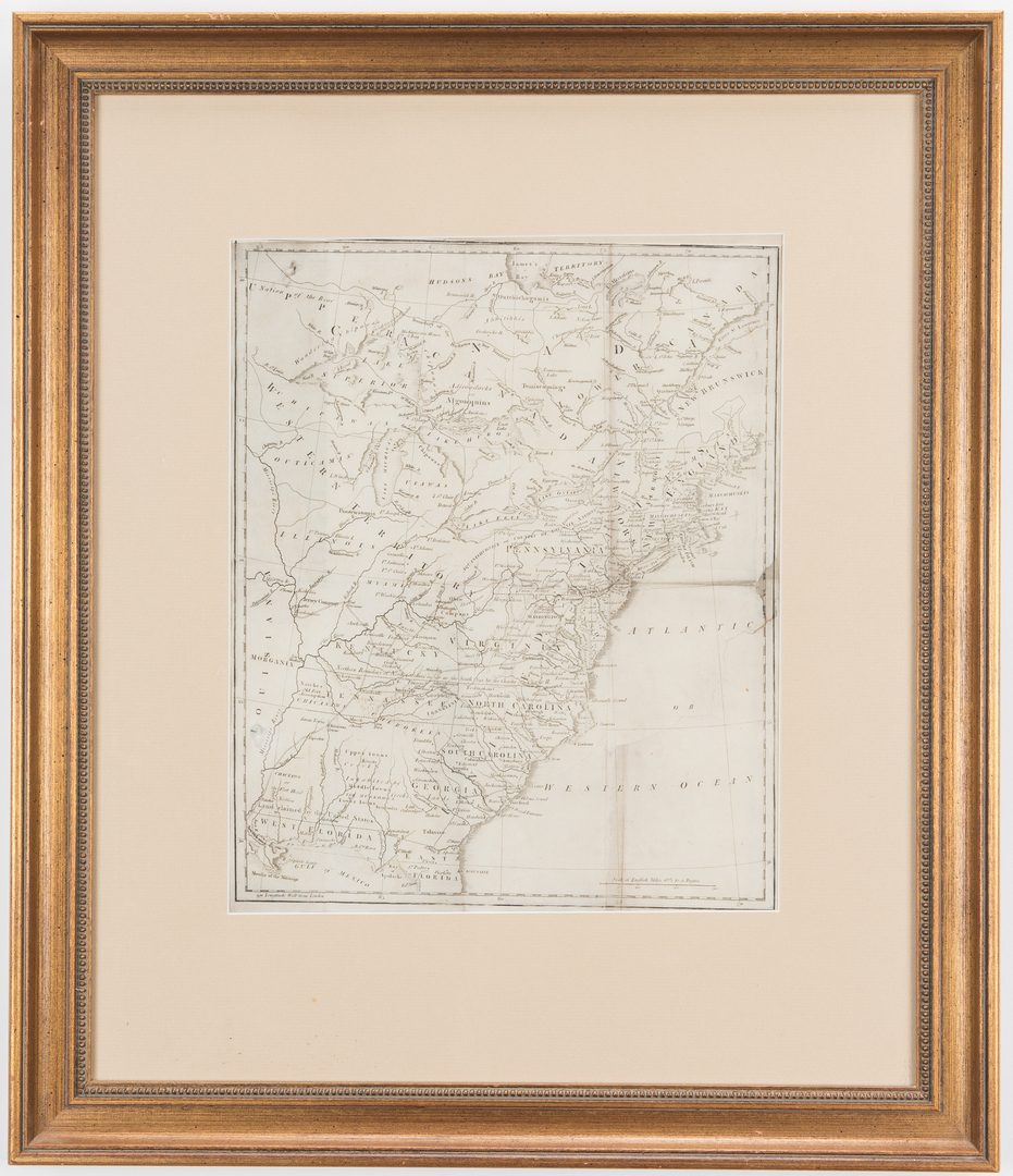 Lot 381: Michaux State of Franklinia Map and Book, 2 items