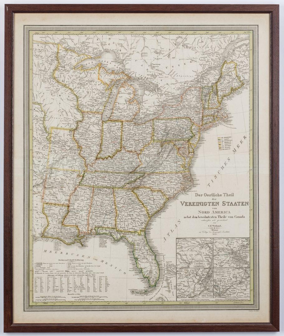 Lot 383: 2 North America Maps, incl. Weiland, Walker