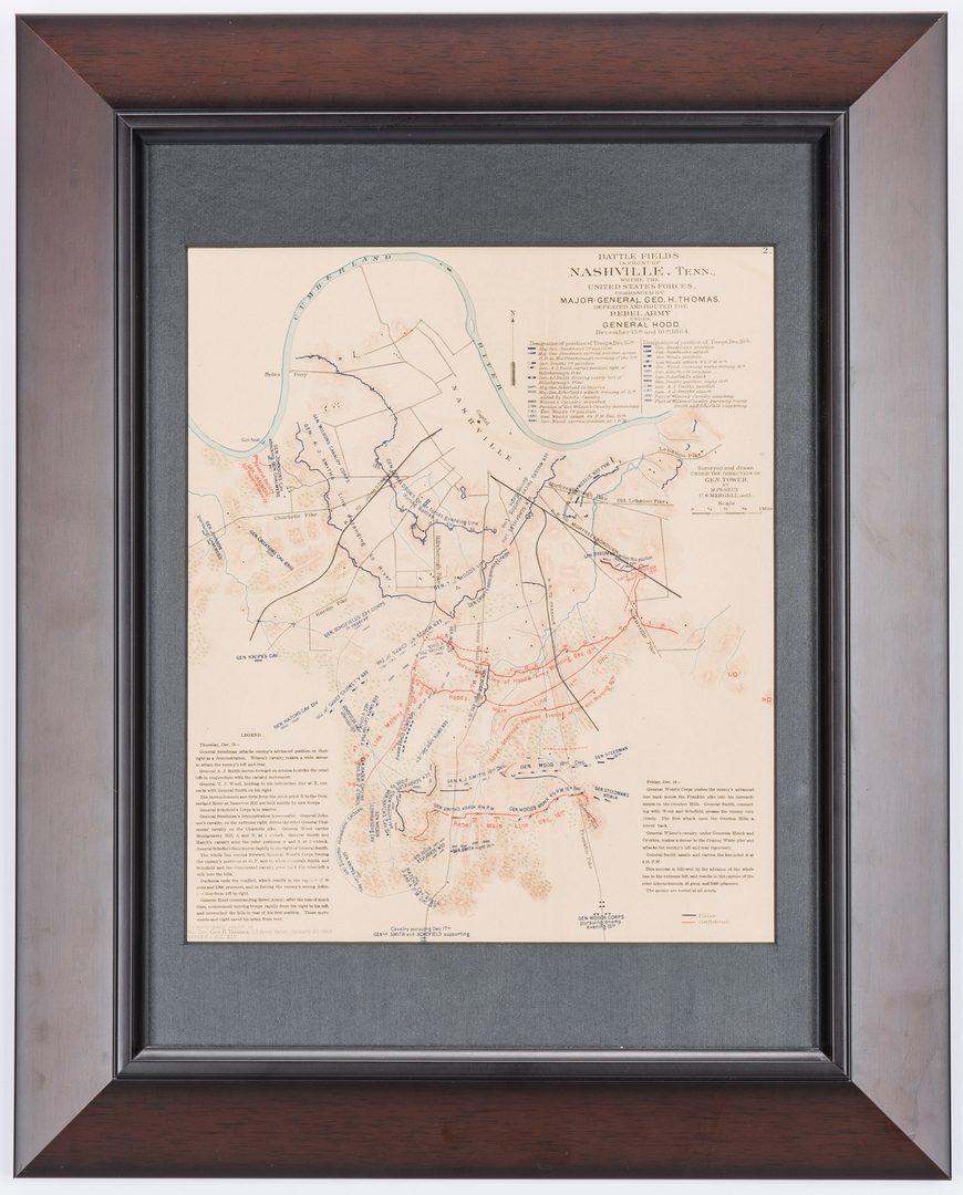 Lot 384: Pair of Maps: Knoxville Confederate & Nashville