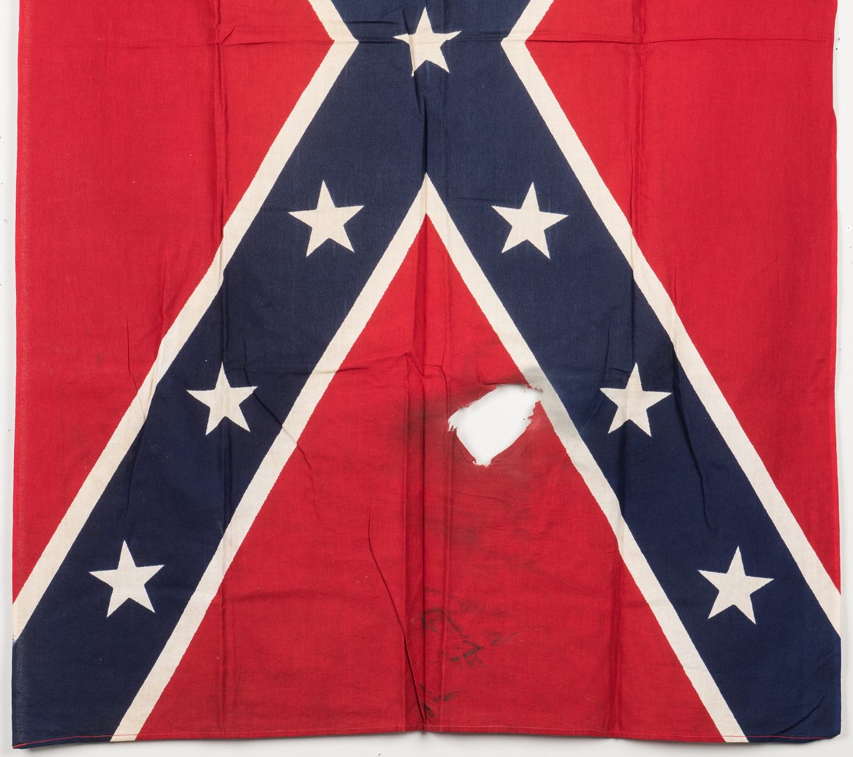 Lot 386: 3 Mid 20th Cent. Confederate Reunion Flags
