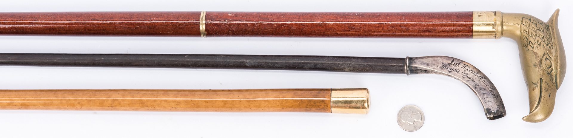 Lot 396: 3 Canes incl. 1st TN Infantry and Sword Cane