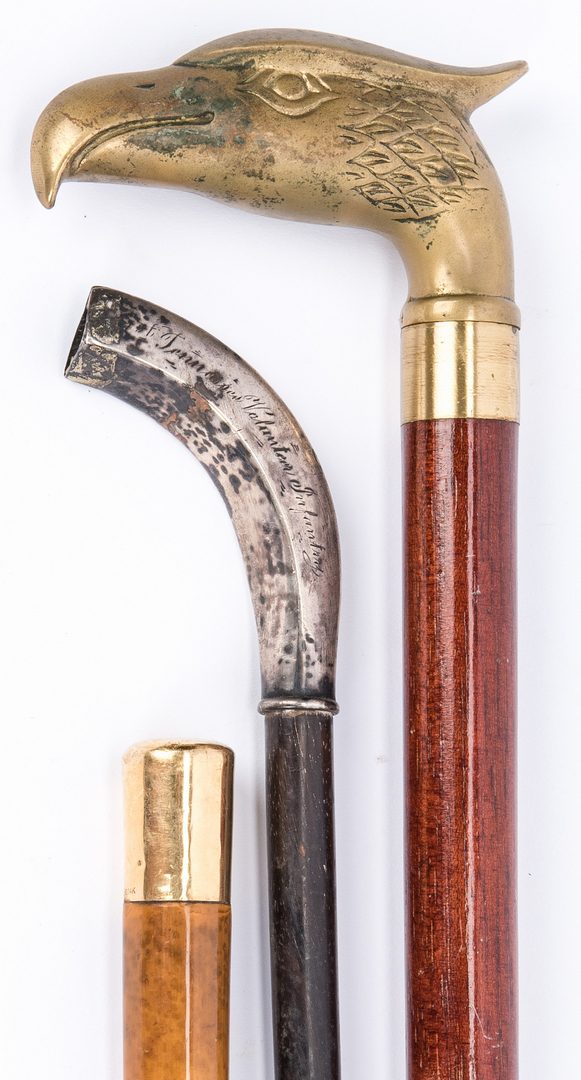 Lot 396: 3 Canes incl. 1st TN Infantry and Sword Cane