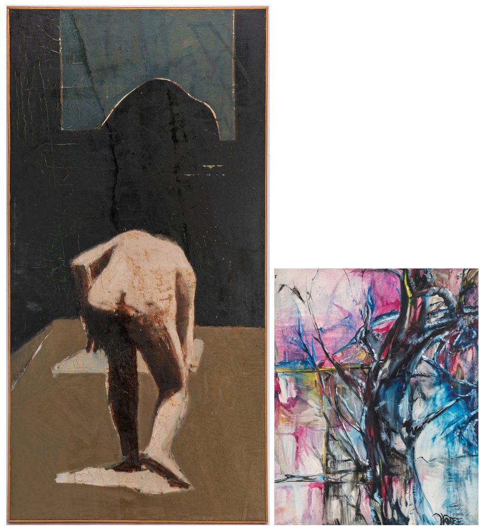 Lot 406: 2 Expressionist Paintings: Williams and Wolfe