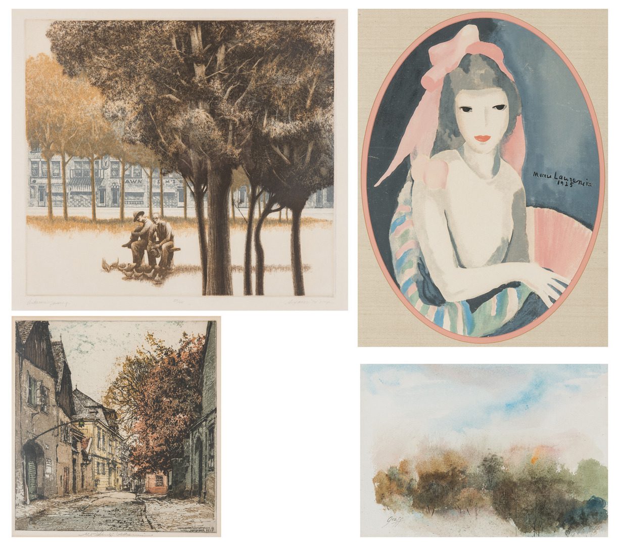 Lot 411: 4 Colored Prints incl. Kasimir, Sexauer, Graff
