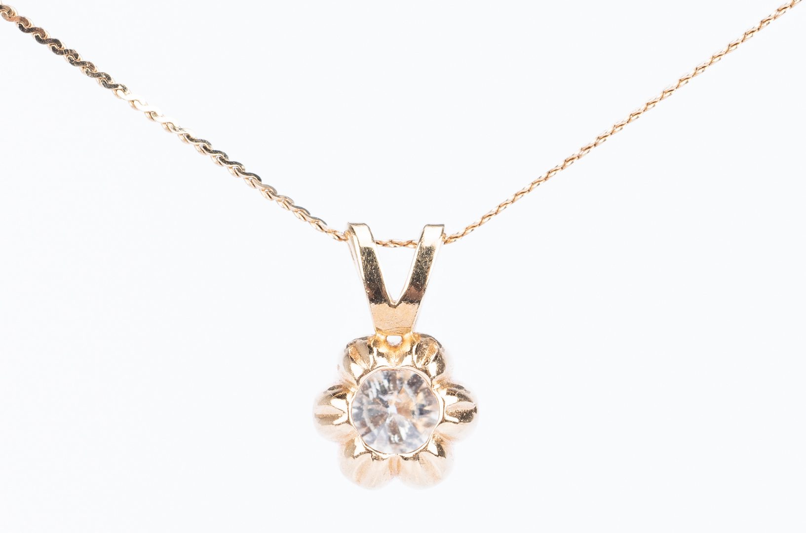 Lot 48: 3 14K diamond gemstone jewelry items