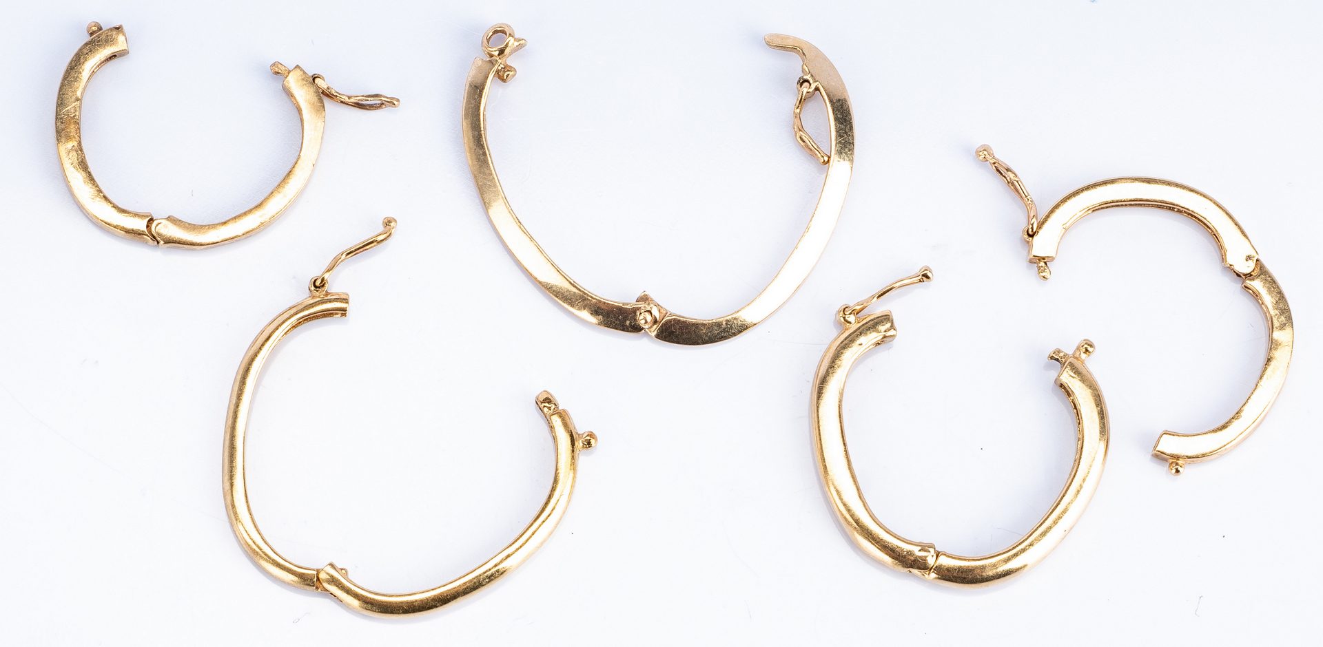 Lot 53: 5 Assorted 14k Gold Necklace Shorteners