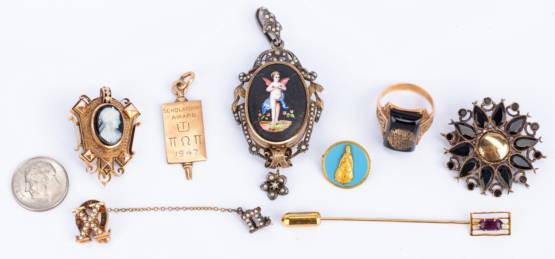 Lot 54: Group Victorian and Vintage Jewelry, 8 items