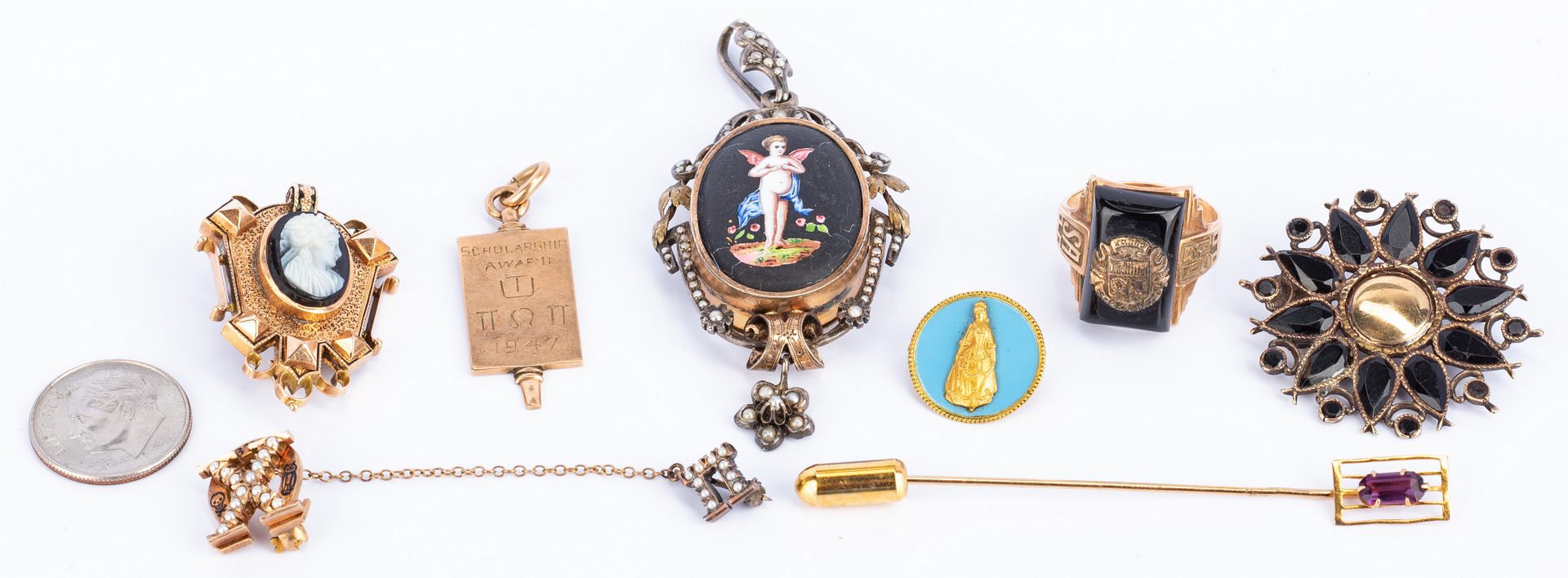 Lot 54: Group Victorian and Vintage Jewelry, 8 items