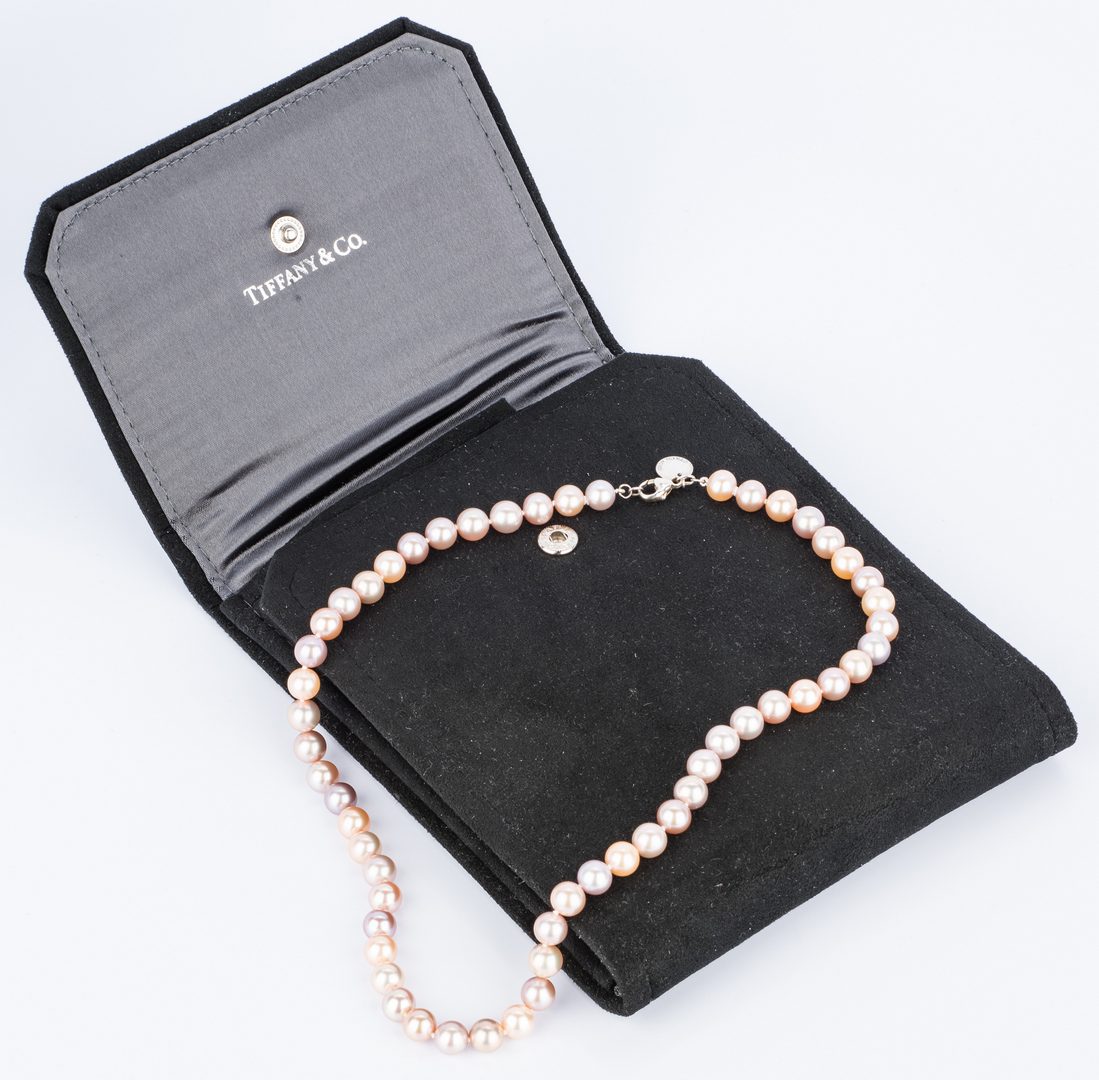 Lot 56: Iridesse by Tiffany & Co. SS & Pearl necklace