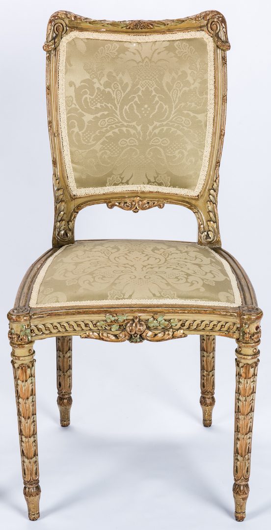 Lot 93: Continental Armchair and Side Chair
