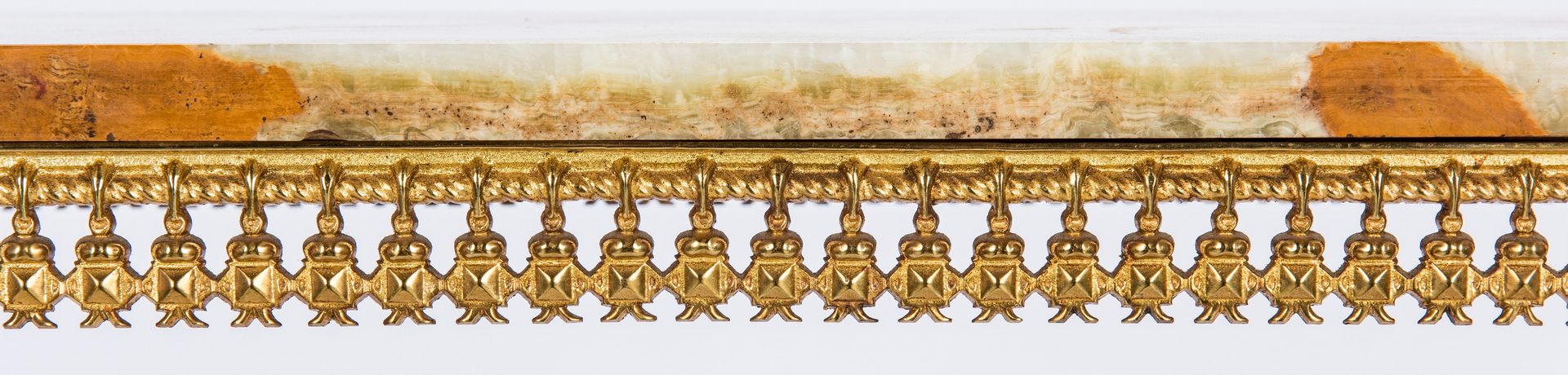 Lot 99: Continental Gilt Bronze Console Table w/ Marble Top
