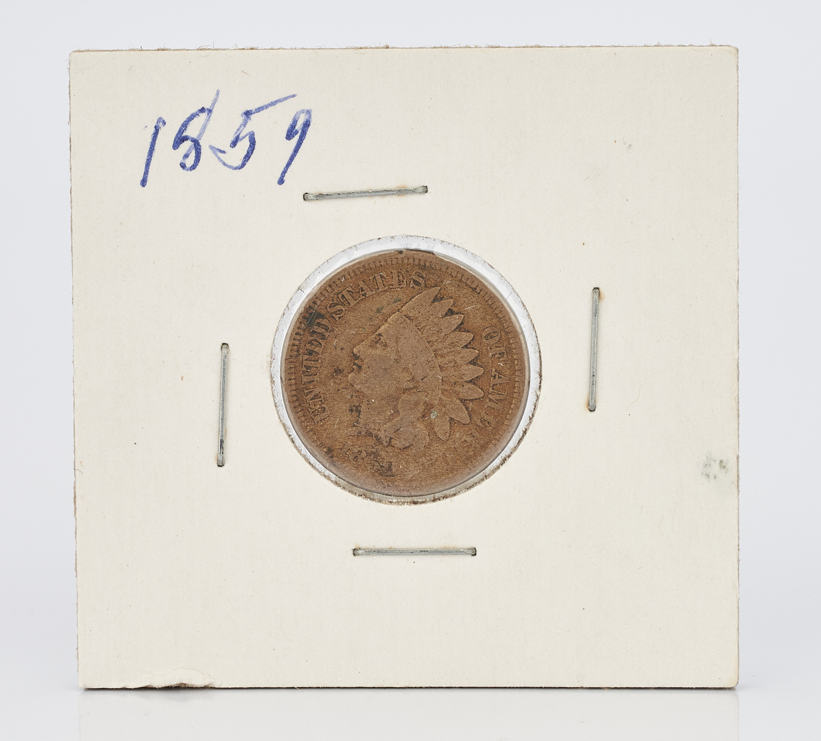 Lot 1003:  1893 $5 Liberty Gold Coin & 2 1859 Indian Head Pennies