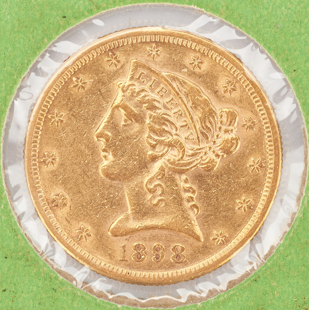 Lot 1004: 2 U.S. $5 Gold Coins