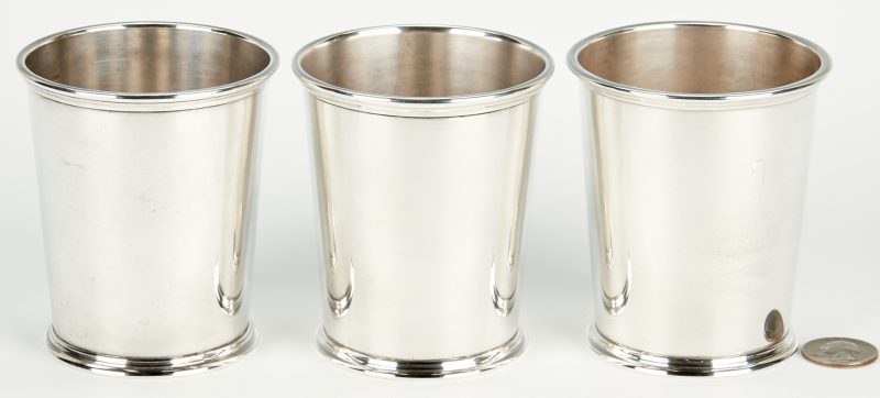 Lot 1040: 3 Kirk Sterling Silver Mint Julep Cups
