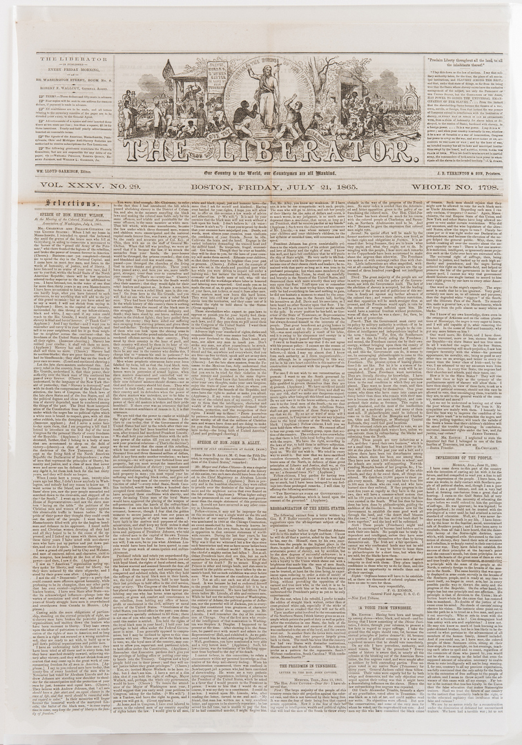 Lot 1051: 21 American Historical Newspapers, 18th-20th Centuries