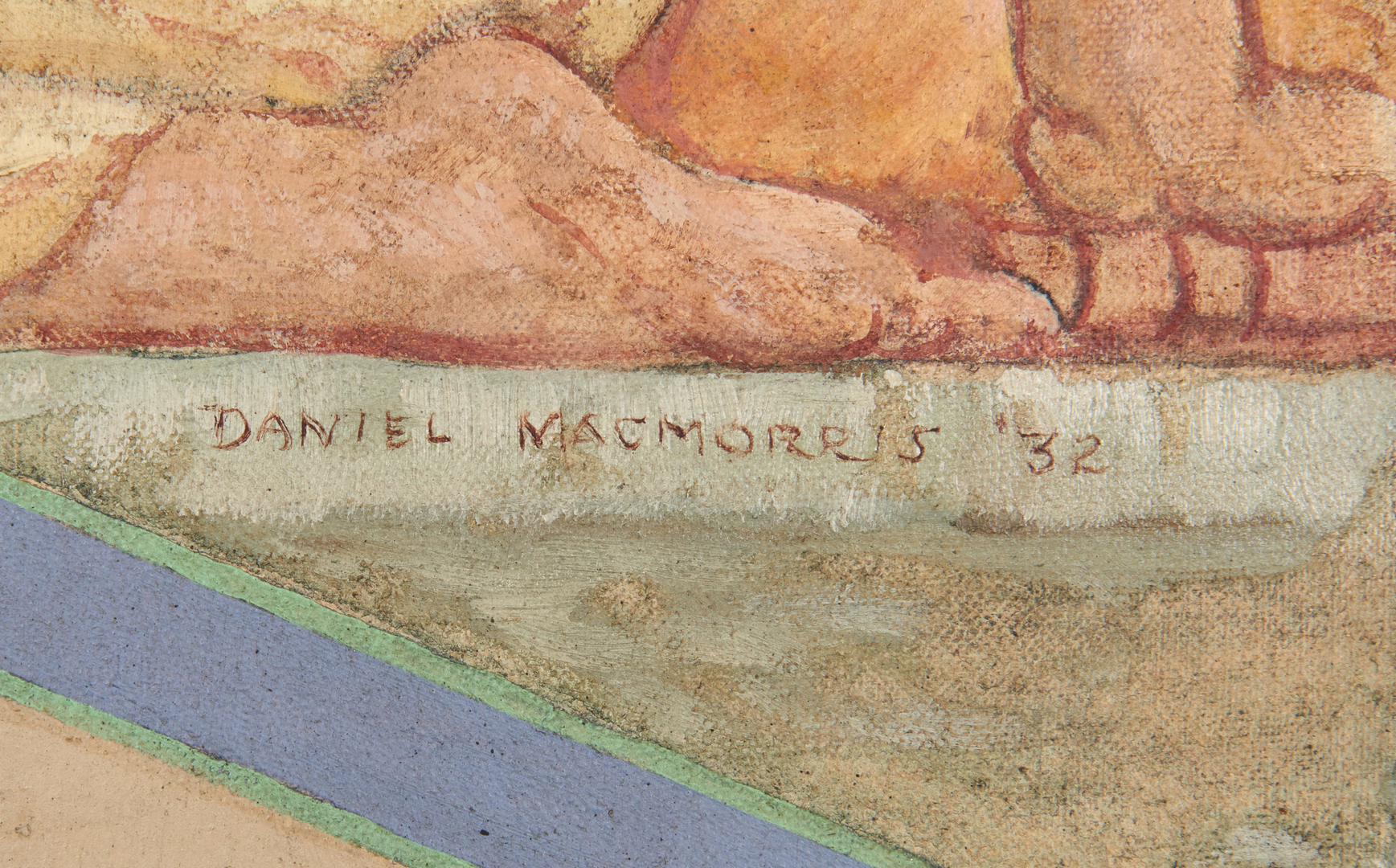 Lot 117: Daniel MacMorris O/B Mural Study, History of the Printed Word