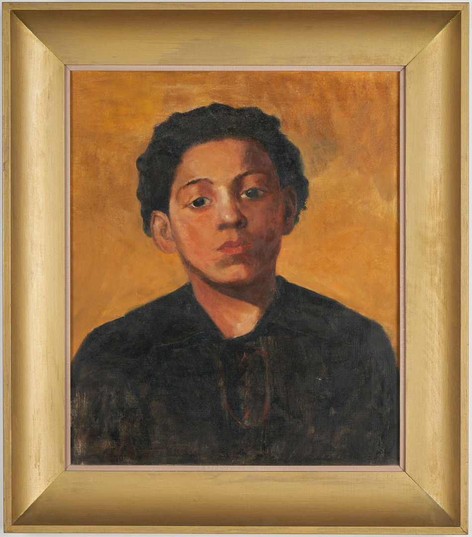 Lot 119: Lida Elston, O/C Portrait of an African American