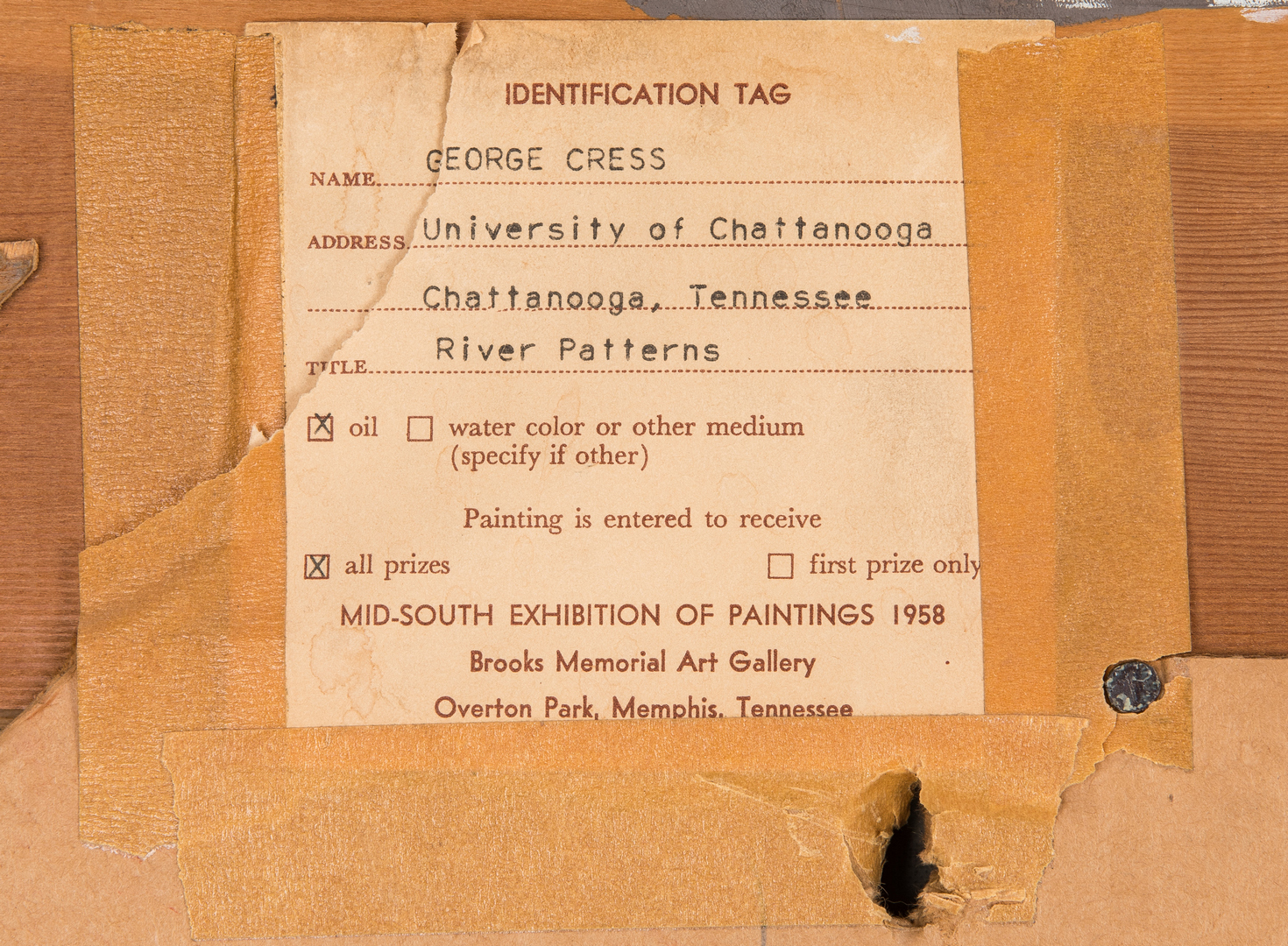 Lot 136: George Cress O/C View of Chattanooga