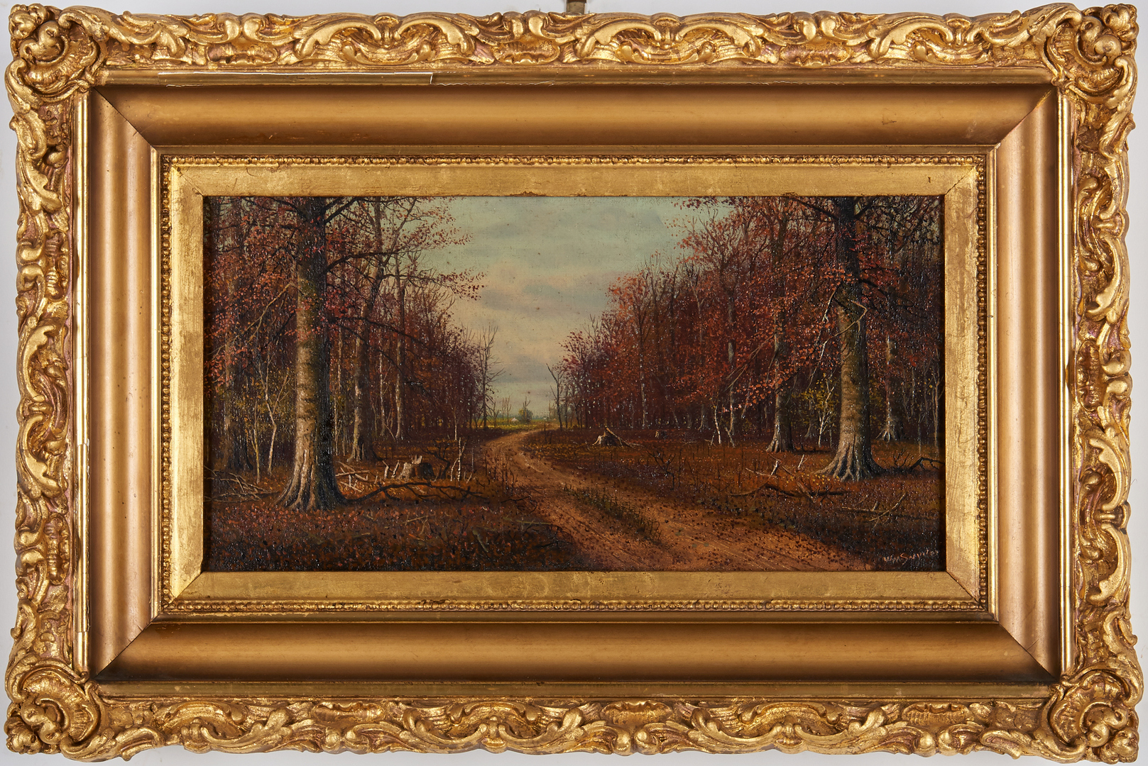 Lot 141: William M. Snyder O/C, Autumn Landscape
