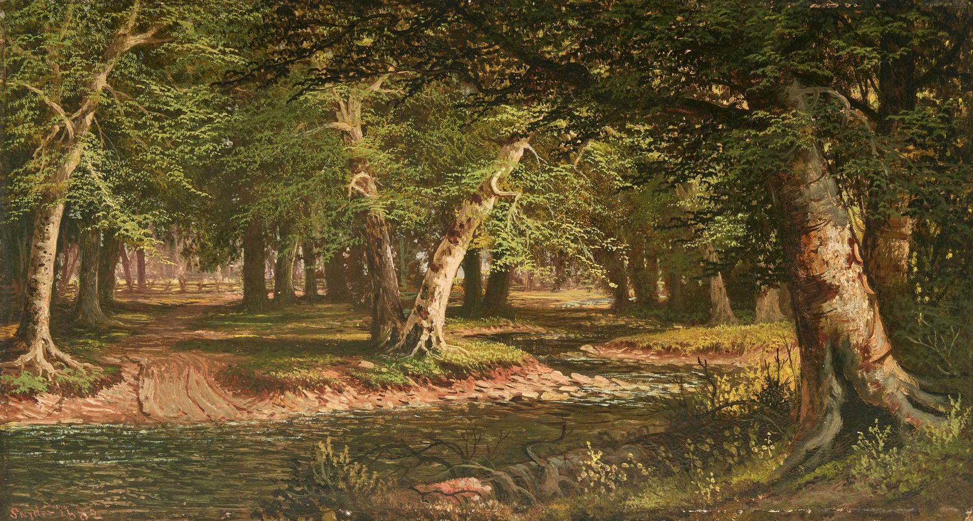Lot 143: William M. Snyder O/B, Forest Stream Landscape