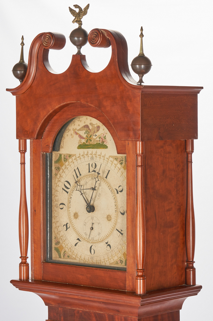 Lot 146: Luman Watson tall clock, case attr. Elijah Warner, KY