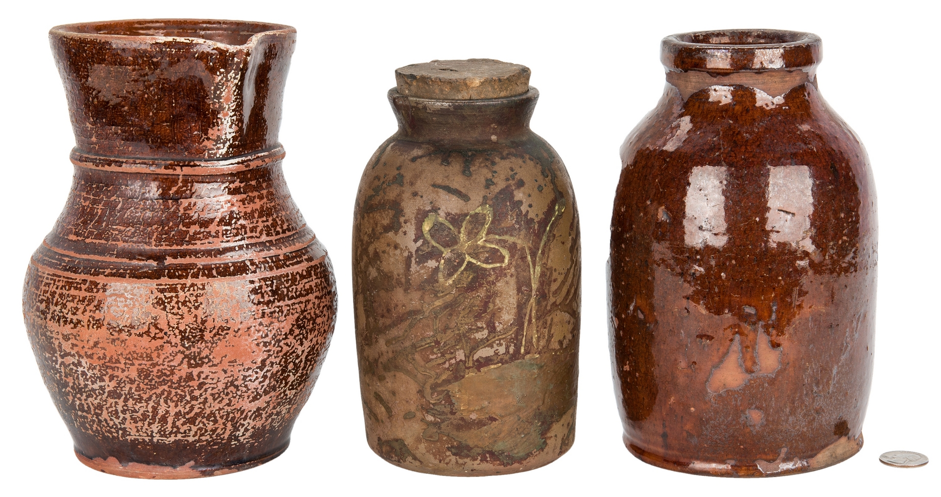 Lot 169: 3 East TN Pottery Pieces, incl. Cain