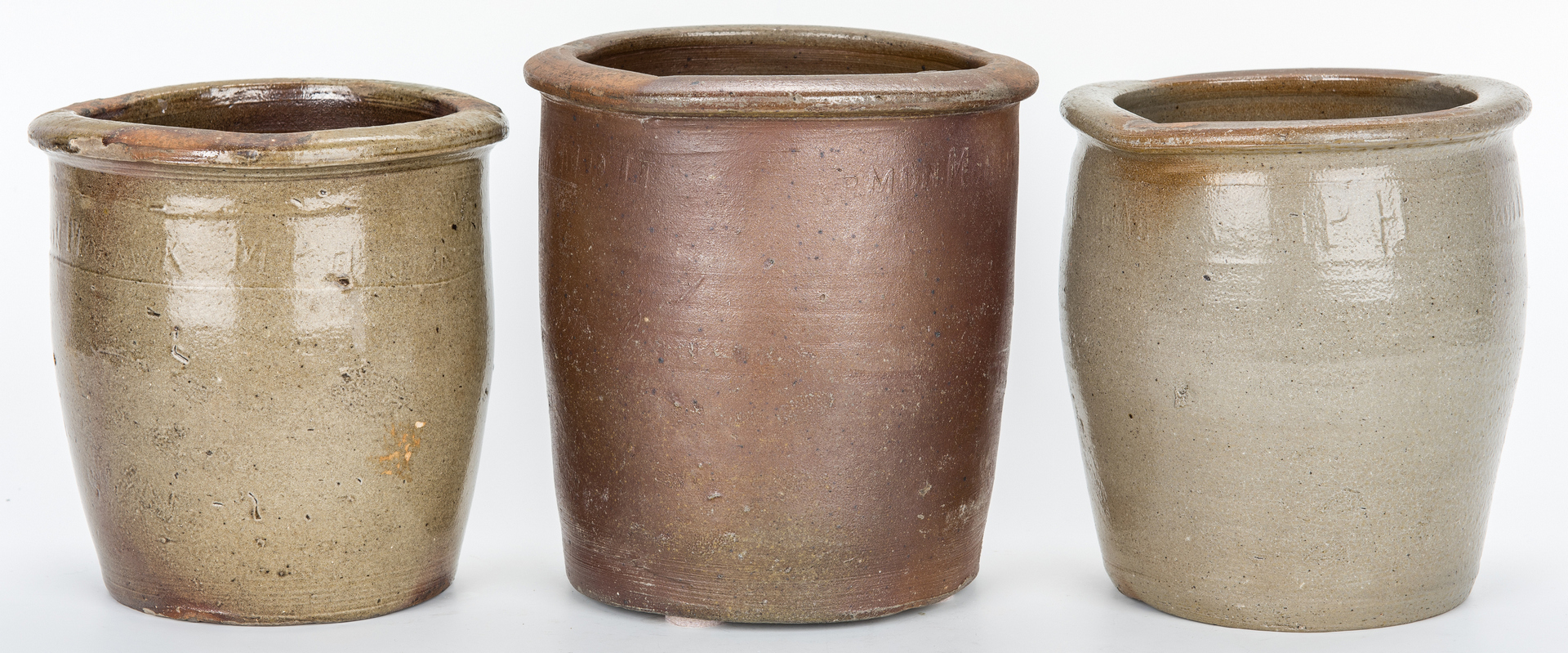 Lot 170: 3 East TN M. P. Harmon Stoneware Jars